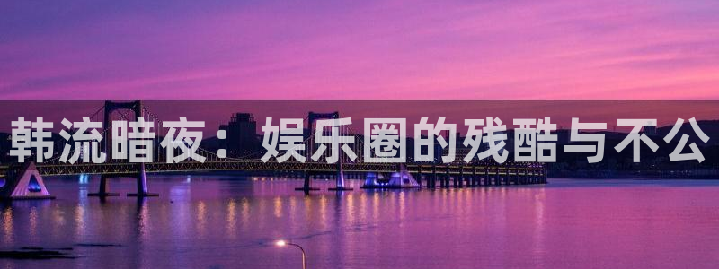 先锋娱乐公司：韩流暗夜：娱乐圈的残酷与不公