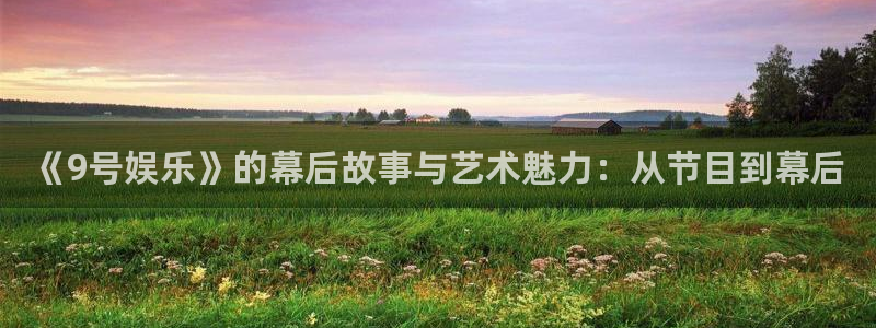 先锋娱乐公司：《9号娱乐》的幕后故事与艺术魅力：从节目到幕后